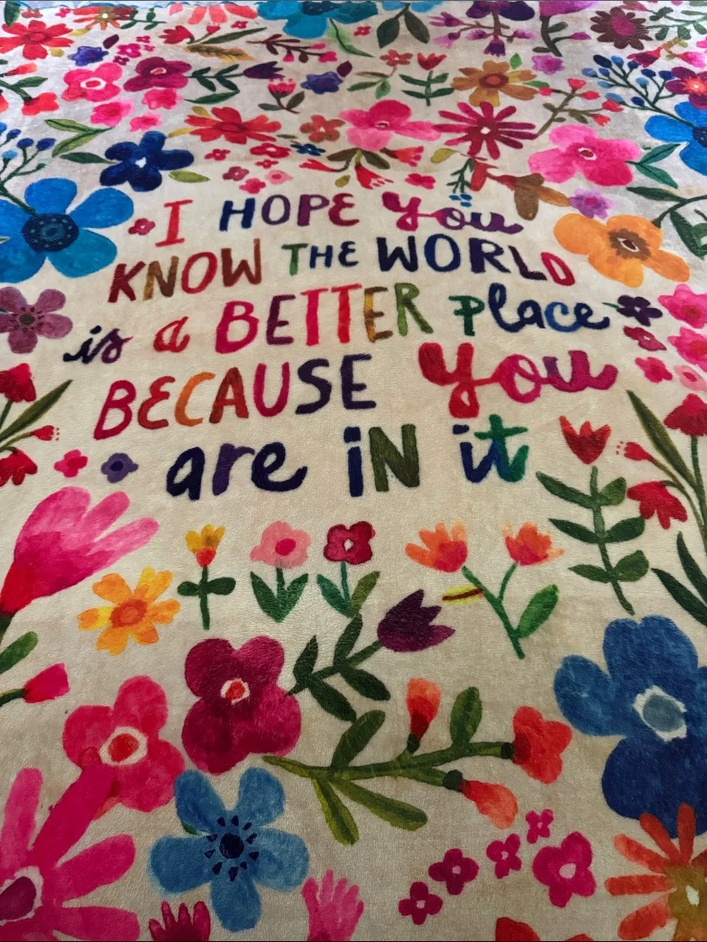 Natural life throw blanket